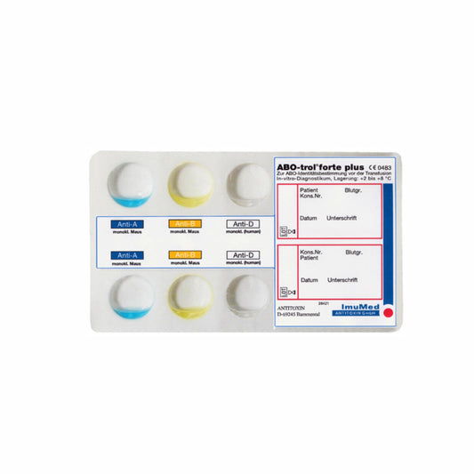 NADAL Blutgruppen Schnelltest, Nachweis von ABO-und D-Kompatibilität, 1 Packung mit 15 Tests, professionelle Anwendung