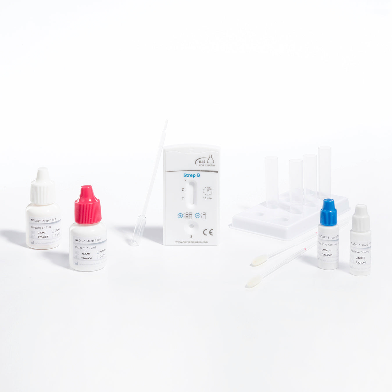 NADAL Strep-B Schnelltest, Nachweis von Streptococcus-B, 1 Packung mit 20 Tests, professionelle Anwendung
