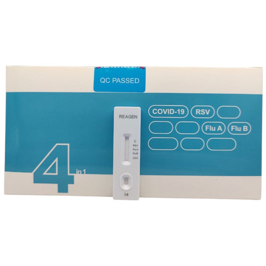 Reagen SARS-CoV-2, Influenza A/B und RSV Antigen-Schnelltest, 1 Packung mit 20 Tests, professionelle Anwendung