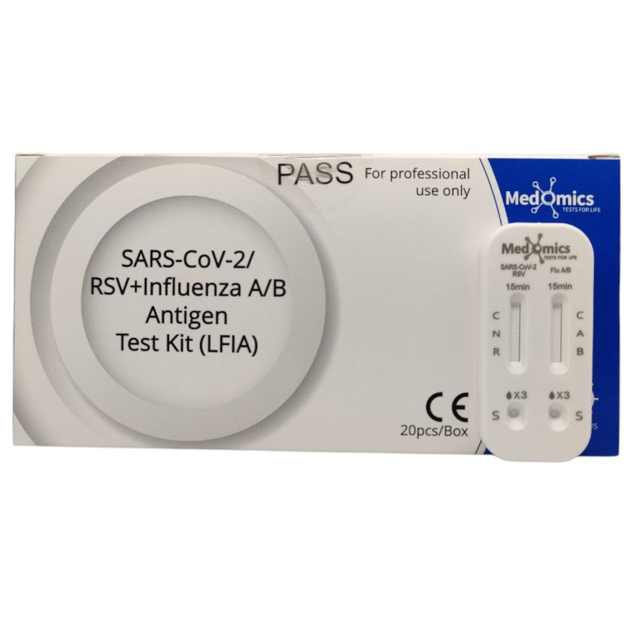 Medomics SARS-CoV-2, Influenza A/B, RSV Antigen Schnelltest