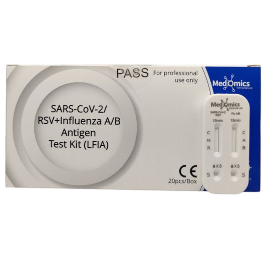 Medomics SARS-CoV-2, Influenza A/B, RSV Antigen Schnelltest