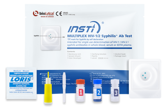 INSTI Multiplex HIV-1/2 Syphilis Antikörper-Test