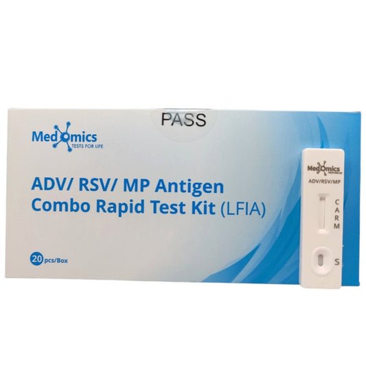 Medomics RSV, Mykoplasmen, ADV Antigen Schnelltest, 1 Packung mit 20 Tests, professionelle Anwendung