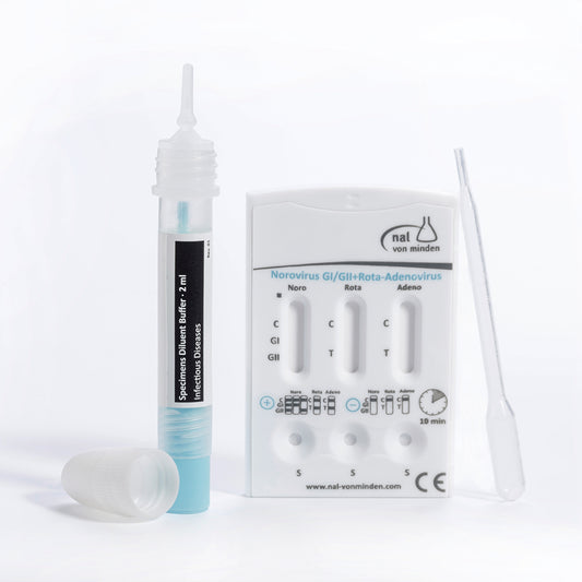 NADAL Combo Noro-, Rota- und Adenoviren Schnelltest, 1 Packung mit 10 Tests, professionelle Anwendung