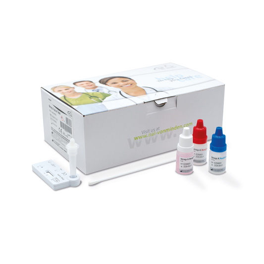 NADAL Streptococcus-A Schnelltest, 1 Packung mit 20 Tests, professionelle Anwendung